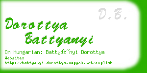 dorottya battyanyi business card